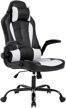 BestOffice PC Gaming Chair Ergonomic Office Chair Desk Chair with Lumbar Support Flip Up Arms