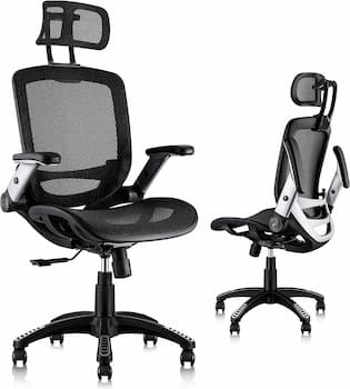 Gabrylly Ergonomic Mesh Office Chair with Flip-Up Arms