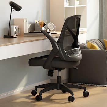 Hbada Office Task Desk Chair Swivel Home Comfort Chairs with Flip-up Arms